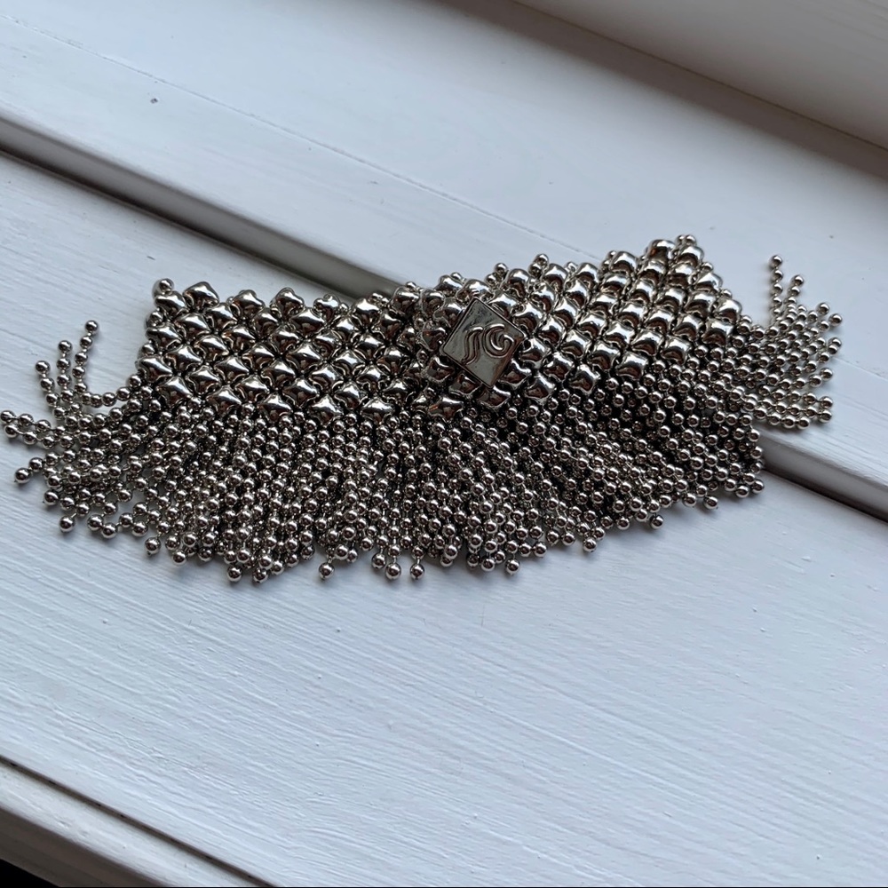 Liquid Metal Fringe Bracelet by Sergio Gutierrez